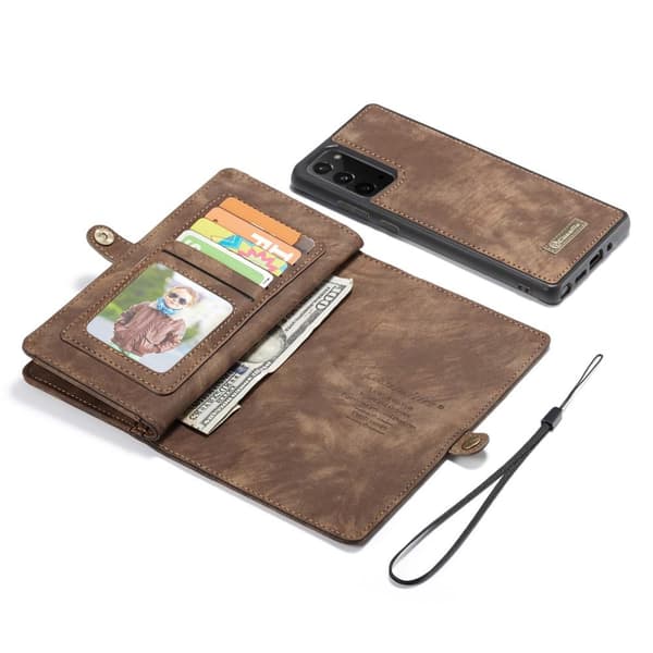 CASEME Samsung Galaxy Note 20 Retro Lær Lommebok - deksel Brown