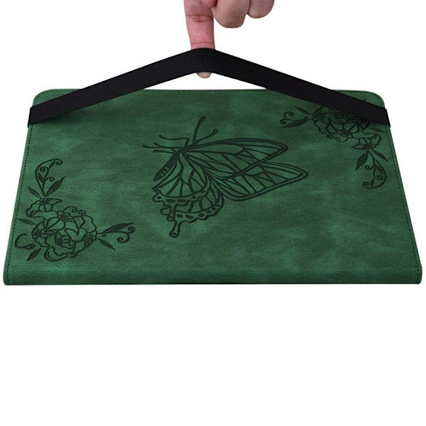 Til iPad 10.9 (2022) Tabletetui Cover Buterfly Imprinting - Grøn Green