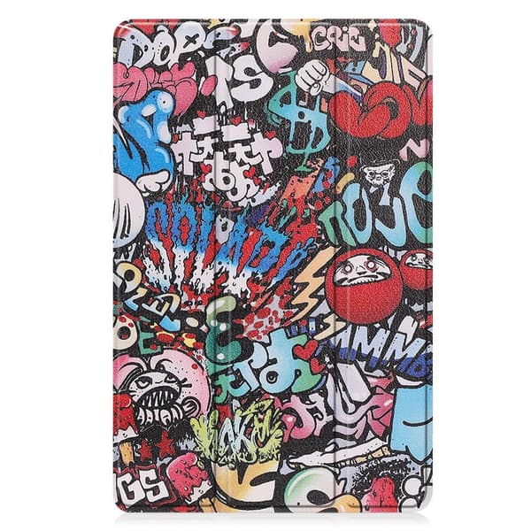 Nokia T21 Trifold Stand Sleep Wake Tabletcover - etui - Graffiti Multicolor