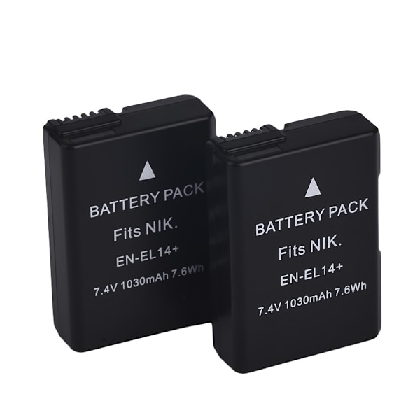 EN-EL14 Batteri till Nikon D3100 D5100 Coolpix P7000 P7800 Etc Svart