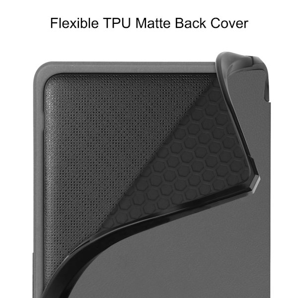 For Kobo Libra Colour Etui PU Læder + TPU E - Reader Cover Grey