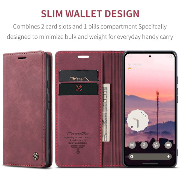 CASEME For Google Pixel 10 Pro / Pixel 10 Etui med Stativ Red