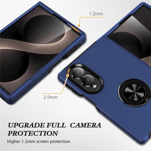 Hybridtelefondeksel med ringholder for Samsung Galaxy Z Fold8 Blue