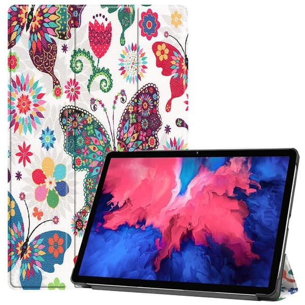 Tri - fold Stand Kansi - Lenovo Tab P11 / P11 Plus - Butterfly Multicolor