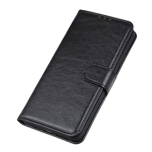 Crazy Horse Pung Standetui til Samsung Galaxy A21s - Sort Black