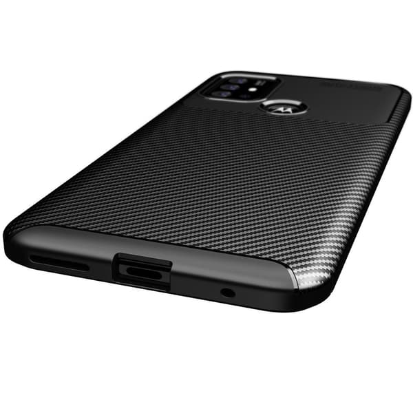 Motorola Moto G30 Karbonfiber Teksturcover - Sort Black
