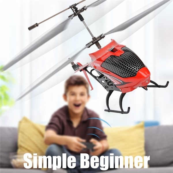 Radiostyret helikopter Smart Altitude Hold RC 2.4G Trådløs Legering 2 Batterier Black
