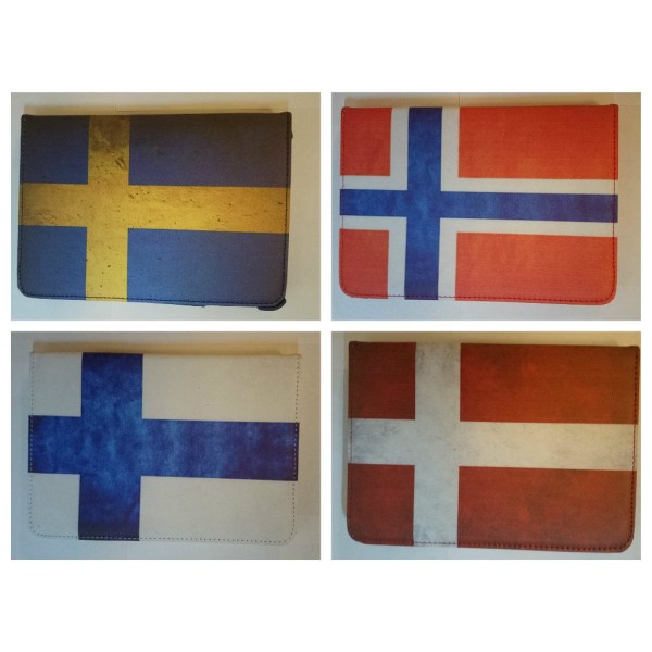 Kotelo iPad Mini 360 rotaatio FLAGS Red Norge
