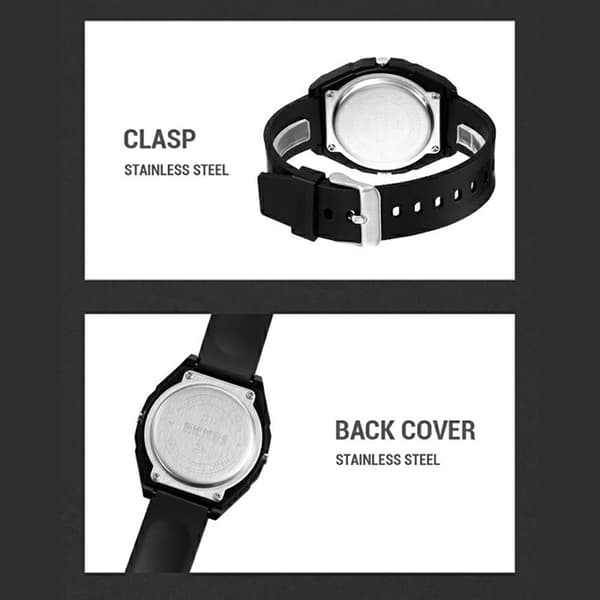 SKMEI Digital Elektronisk Armbåndsur Vandtæt Nedtælling - Sort Black