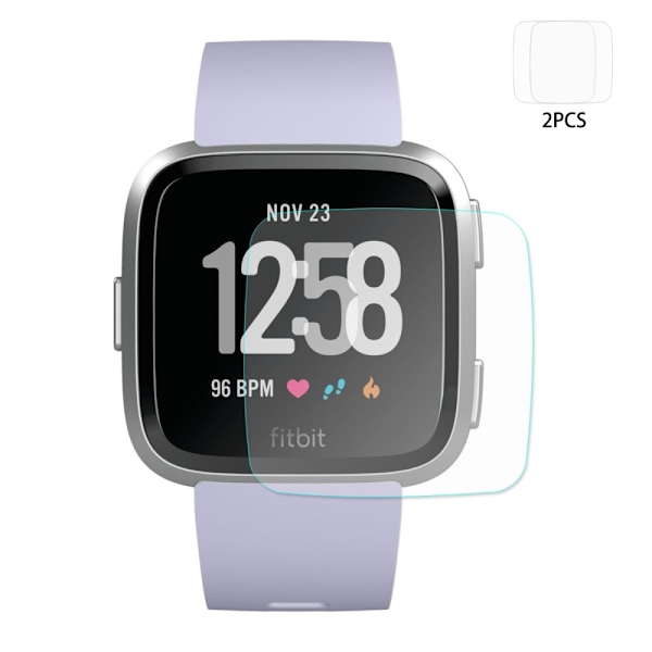HAT PRINCE Fitbit Versa 2PCS hærdet glas skærmbeskytter Transparent