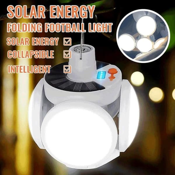 Solcelled Campinglykt Lampetelt Oppladbart Fjernkontroll White