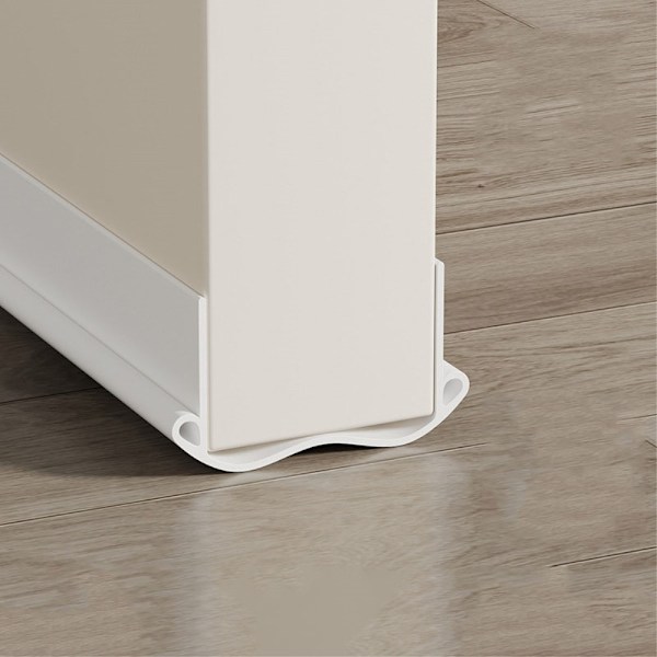 Lydisolering Dørtætningsliste PVC Dørspor Gap Filler med selvklæbende tape White
