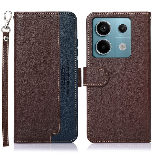 Til Xiaomi Redmi Note 13 Pro 5G Case Shell KHAZNEH Brun-blå Transparent