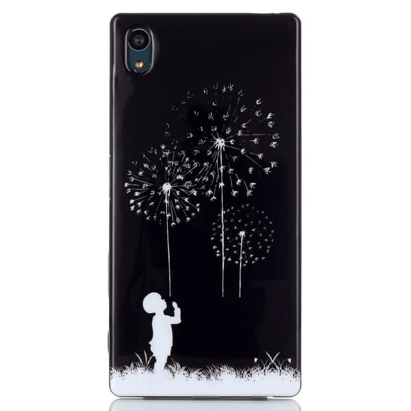 Sony Xperia Z5 TPU Skal Little Boy and Dandelions Svart