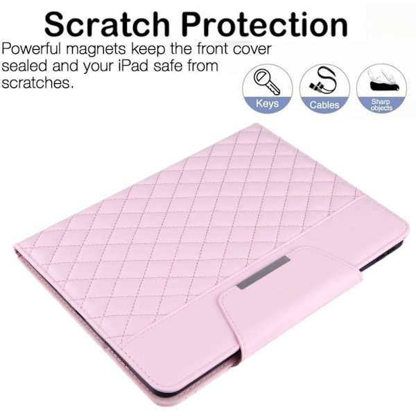 iPad 10.2 (2021)/(2020)/(2019) Kirjontaristikot -tabletin kansi Pink