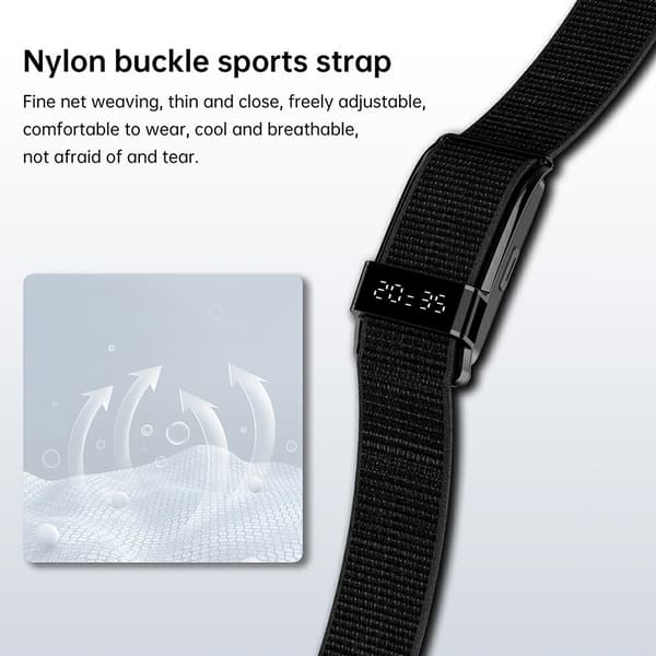 Smartwatch Smart aktivitetstracker IP68 pulsmåler blod ilt søvn måler armbånd Black