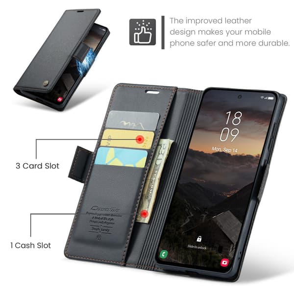 Samsung Galaxy A57 5G CASEME puhelinkotelo Black