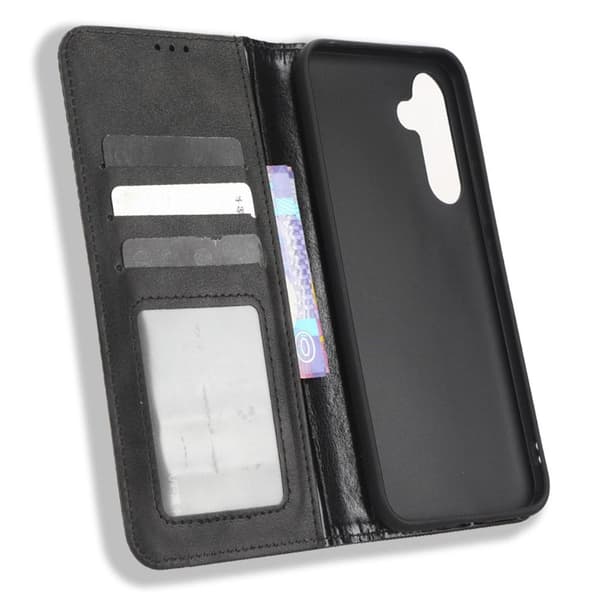 Wallet Stand Flip - telefonetui til Samsung Galaxy A34 5G - Sort Black