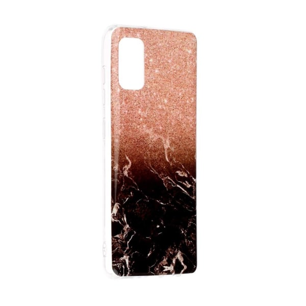 Marble Pattern IMD TPU Soft Back Case for Samsung Galaxy A41 - Style A Black