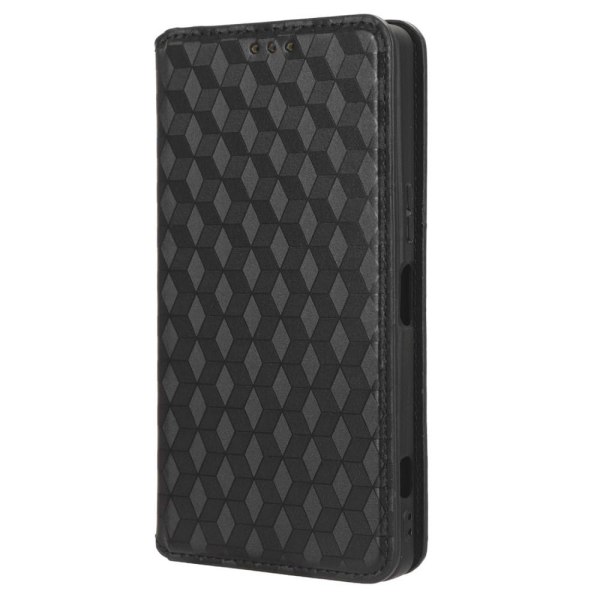 Rhombus Lompakkokotelo Sony Xperia 10 V - Musta Black
