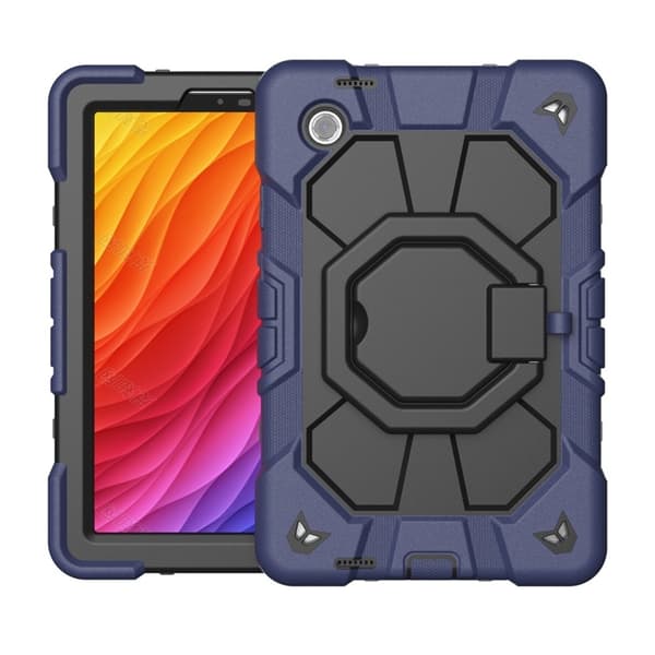 Til Samsung Galaxy Tab A11 Etui PC+Silikone Tablet Cover Navy Blue + Black Multicolor