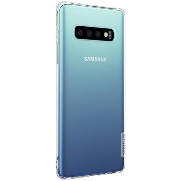 NILLKIN Nature TPU Cover Telefon Cover til Samsung Galaxy S10+ - Wh Transparent