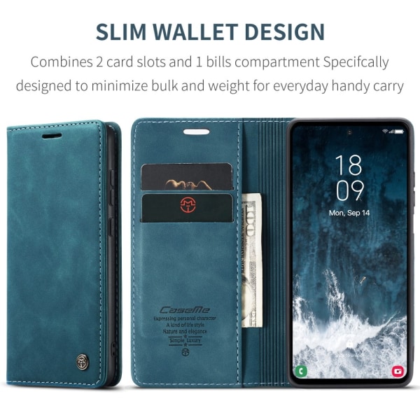 CASEME Plånboksfodral Samsung Galaxy S23 FE - Blå Blå