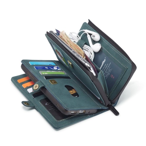 CASEME Samsung Galaxy S20 Plus Retro läder plånboksfodral - Grön Grön