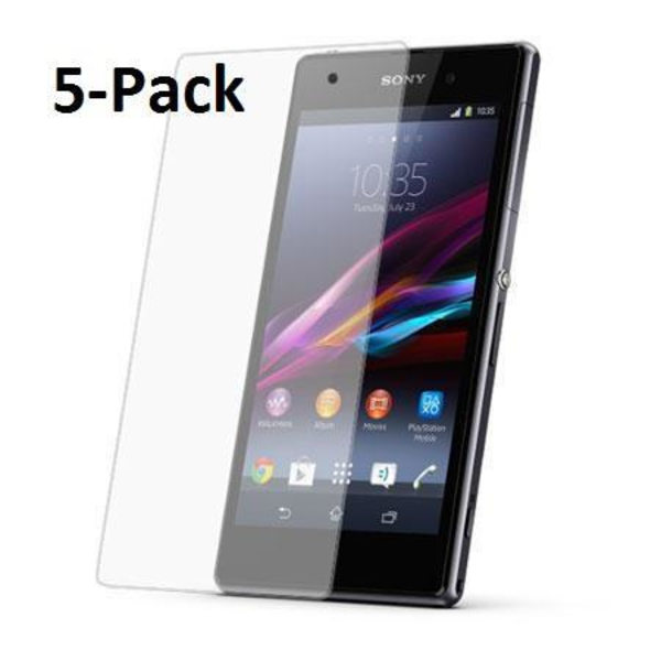 Sony Xperia Z1 Skjermbeskytter x5 med rengjøringsklut Transparent