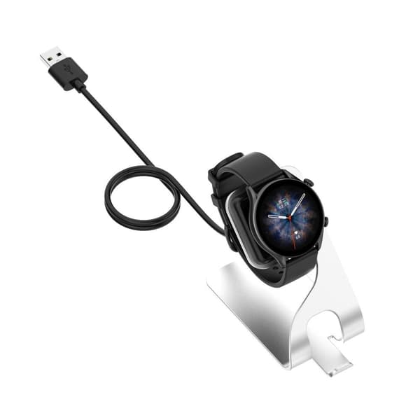 För Huami Amazfit Cheetah A2294 Laddare Dockning Ställ Silver