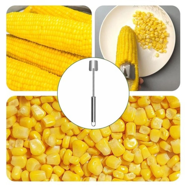Corn Cob Husker Manuel Corn Stripper Skovl Corn Cob Skræller Silver