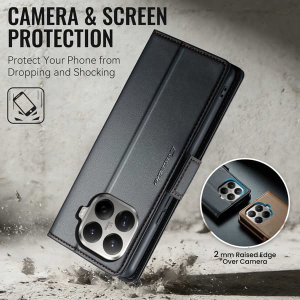 CASEME Til Xiaomi 17T Lommebokdeksel Black