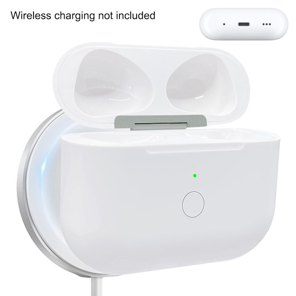 Til AirPods 3 opladningsetui Indbygget 620mAh batteri Bluetooth trådløs opladning White