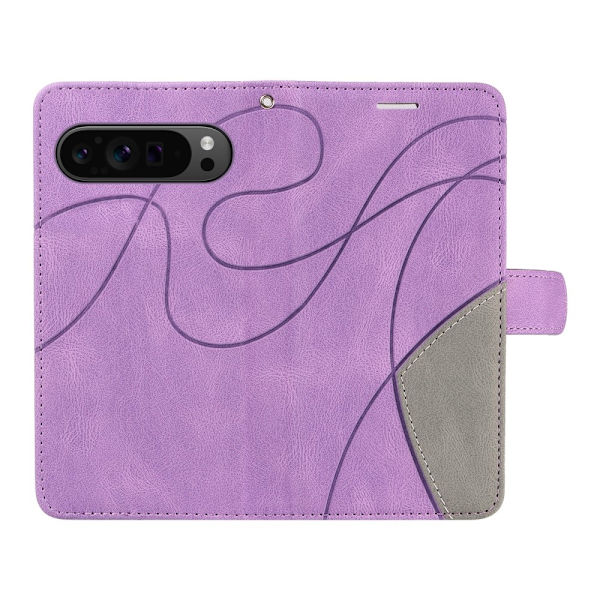Google Pixel 9 Pro XL KT Series-1 Kahden Värin Kotelo Remmillä Purple