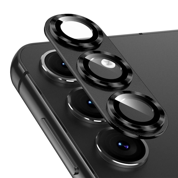 Samsung Galaxy S25 Kameran linssinsuoja ENKAY Metallirengaslinssikalvo Black