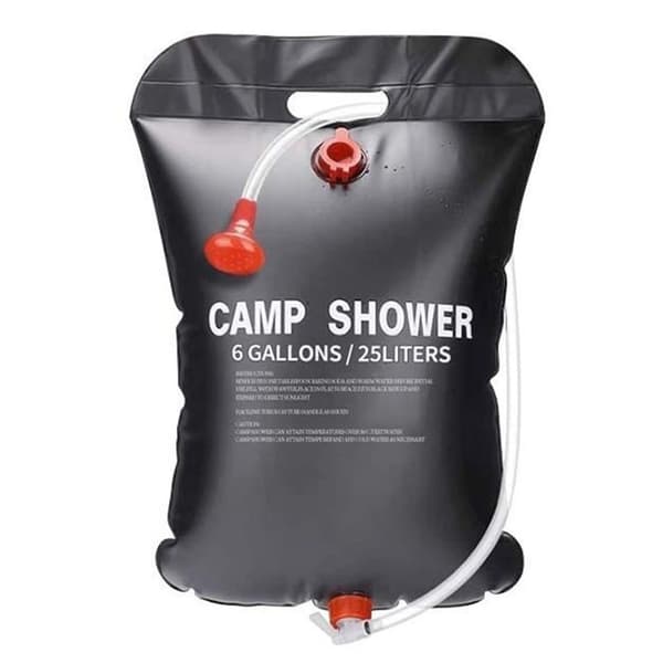 Utendørs Camping Reise Vannpose Dusj Bærbar Dusjpose Solvarme Dusj 25L Black