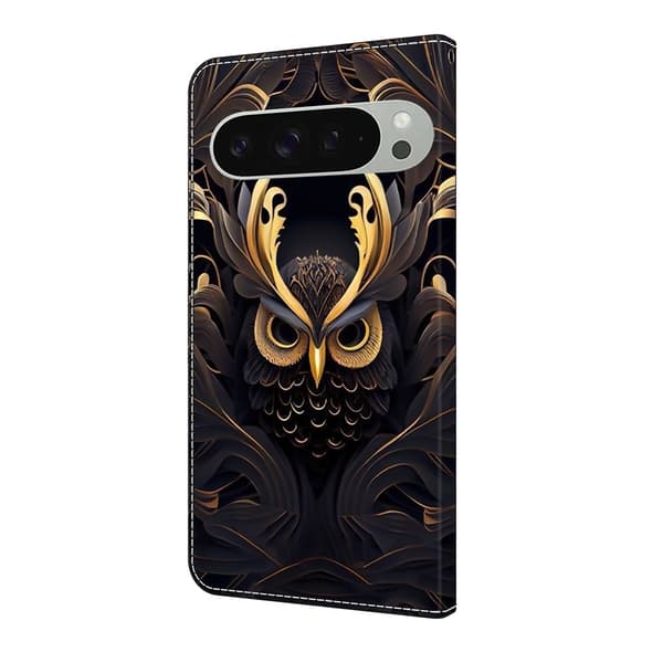 Til Google Pixel 10 Pro XL Pung Cover Mønsterprint PU-læder Flip Stand Mobilcover Multicolor