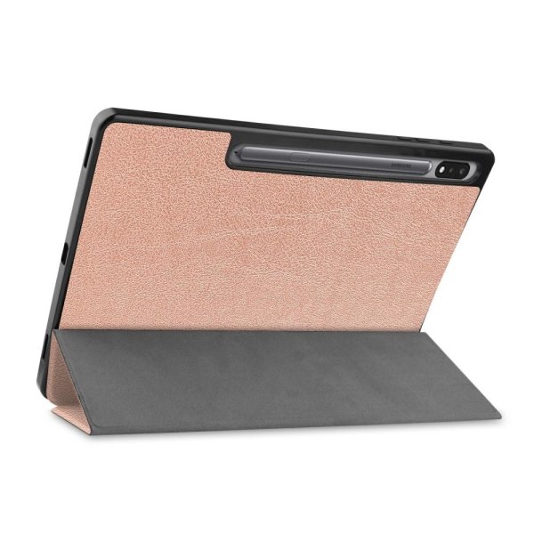 Trifoldet stativ Smart taske til Samsung Galaxy Tab S7 Plus / S8 Plus Gold