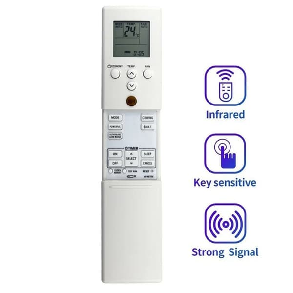 Fujitsu-ilmastointilaitteen AR-RET5E-kaukosäätimen vaihto White