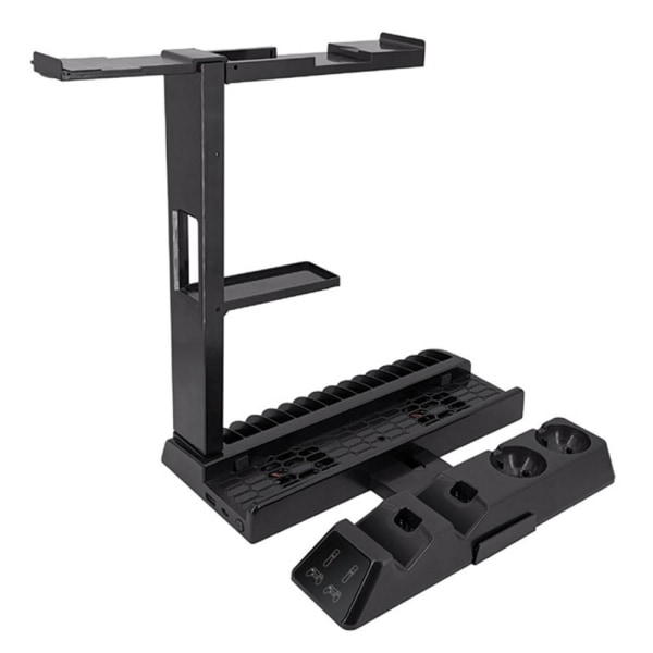 Sony Playstation 4 Slim Pro VR Opladningsstativ Køleventilatorcontrolleroplader Black
