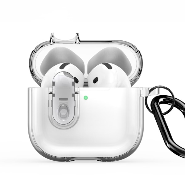DUX DUCIS För AirPods 4 Fodral PC+TPU Bluetooth Fodral / Skal med krok - Transparant Transparent