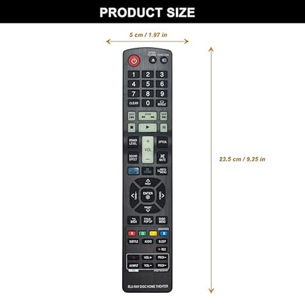 Fjärrkontroll Ersättning för AKB73635401 För LG Blu-Ray DVD Spelare Svart