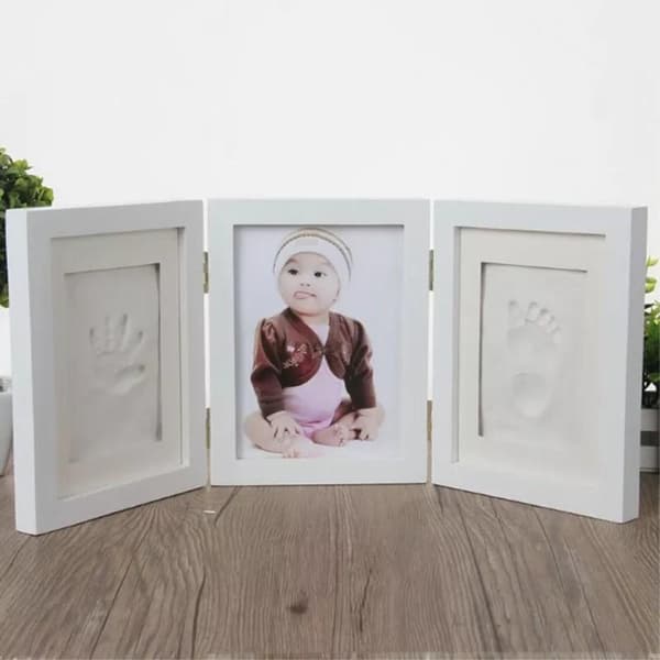Baby Handprint Footprint Maker Kit Mindesmærke til nyfødte drenge Pigegave White