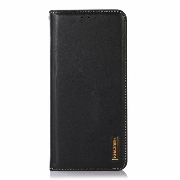 KHAZNEH Telefoncover i ægte læder med Nappa-tekstur og pung til Google Pixel 11 Pro XL Black