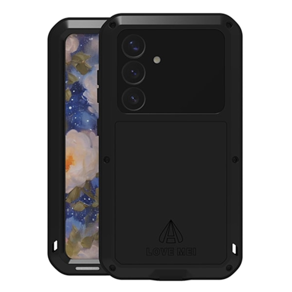 Samsung Galaxy S25 Case Panserbeskyttelse Case Shell + hærdet glas Black