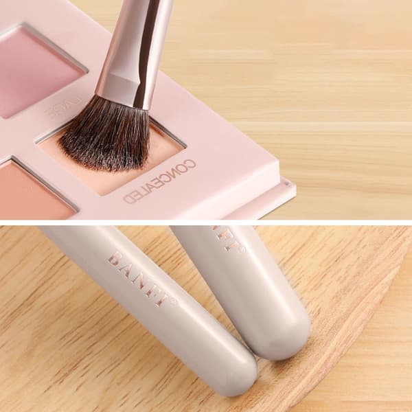 BANFI 7 stk Eyeshadow Foundation Lip Makeup Børste Sæt med æske Pink