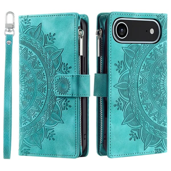 Plånboksfodral kompatibelt med iPhone Air , Fodral Skal Mandala blommönster - Grön Grön