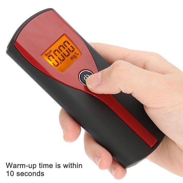 Digital alkometerdetektor Kontaktløs alkometer for fyllekjøring Red