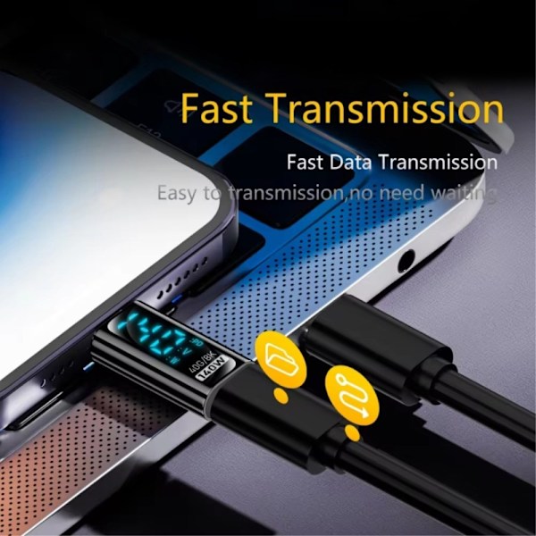 Til iPhone-adapter hun til USB-C han hurtigopladning data Black