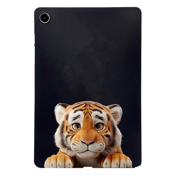 Til Samsung Galaxy Tab A11+ Etui Mønstertryk Slankt TPU Beskyttende Tablet Etui Tiger Black